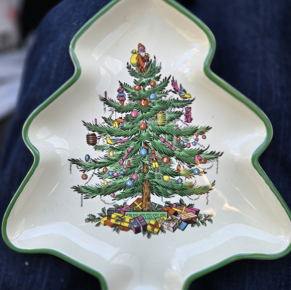 Spode Christmas Tree Small Tree-Shaped dish